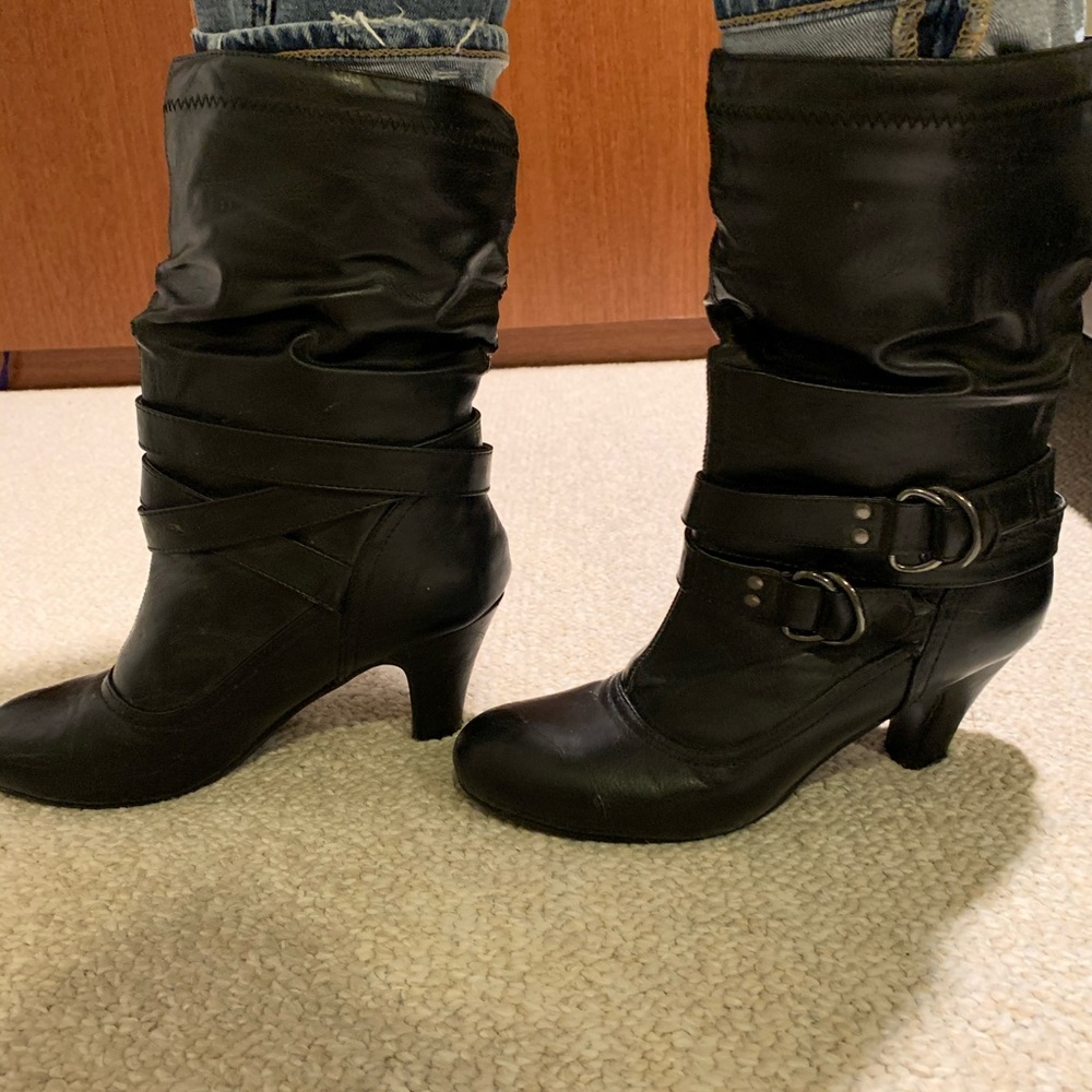 Heeled Black Boots